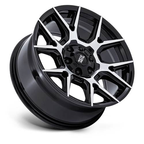 17x8.5 Moto Metal MO813 Mason Gloss Black W/ Machined Wheel 6x135/6x5.5 (12mm)