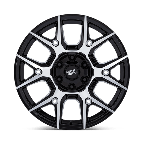 18x9 Moto Metal MO813 Mason Gloss Black W/ Machined Wheel 6x135/6x5.5 (18mm)