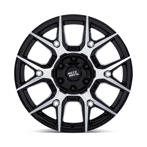18x9 Moto Metal MO813 Mason Gloss Black W/ Machined Wheel 6x135/6x5.5 (18mm)