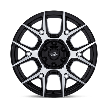 18x9 Moto Metal MO813 Mason Gloss Black W/ Machined Wheel 6x135/6x5.5 (18mm)