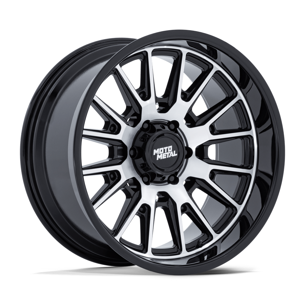 20x9 Moto Metal MO814 Tekton Gloss Black W/ Machined Face Wheel 6x135 (20mm)