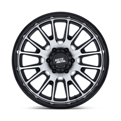 20x10 Moto Metal MO814 Tekton Gloss Black W/ Machined Face Wheel 5x5 (-18mm)