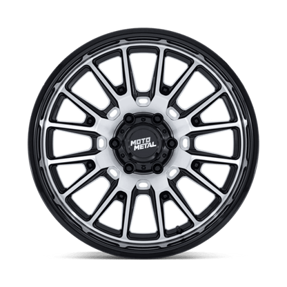 20x9 Moto Metal MO814 Tekton Gloss Black W/ Machined Face Wheel 5x5 (1mm)