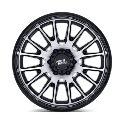 20x10 Moto Metal MO814 Tekton Gloss Black W/ Machined Face Wheel 6x135 (-18mm)
