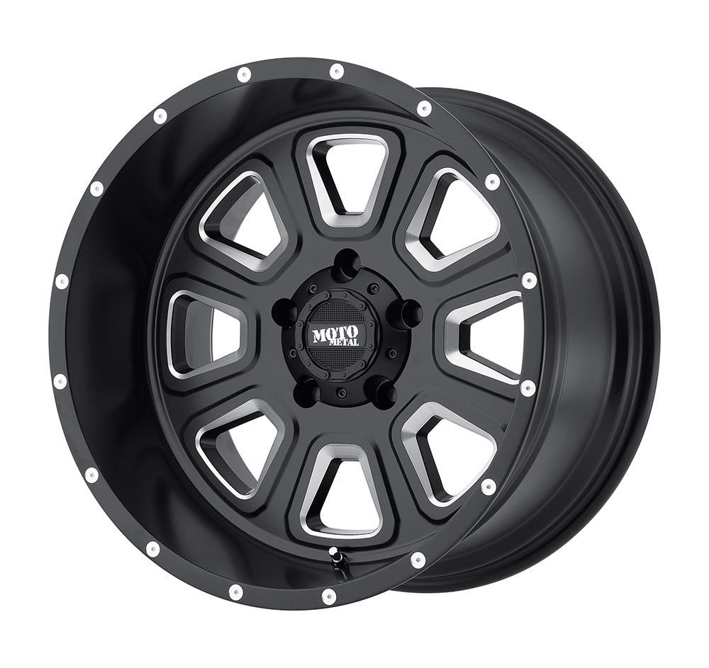 17x9 Moto Metal MO972 Satin Black Milled Wheel 5x5.5 (-12mm)