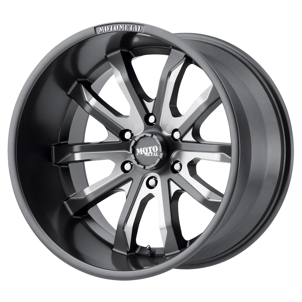 20x9 Moto Metal MO983 DAGGER Satin Gray Milled Wheel 6x4.5 (30mm)