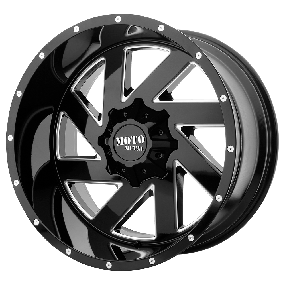 20x9 Moto Metal MO988 MELEE Gloss Black Milled Wheel 6x4.5/6x5.5 (18mm)