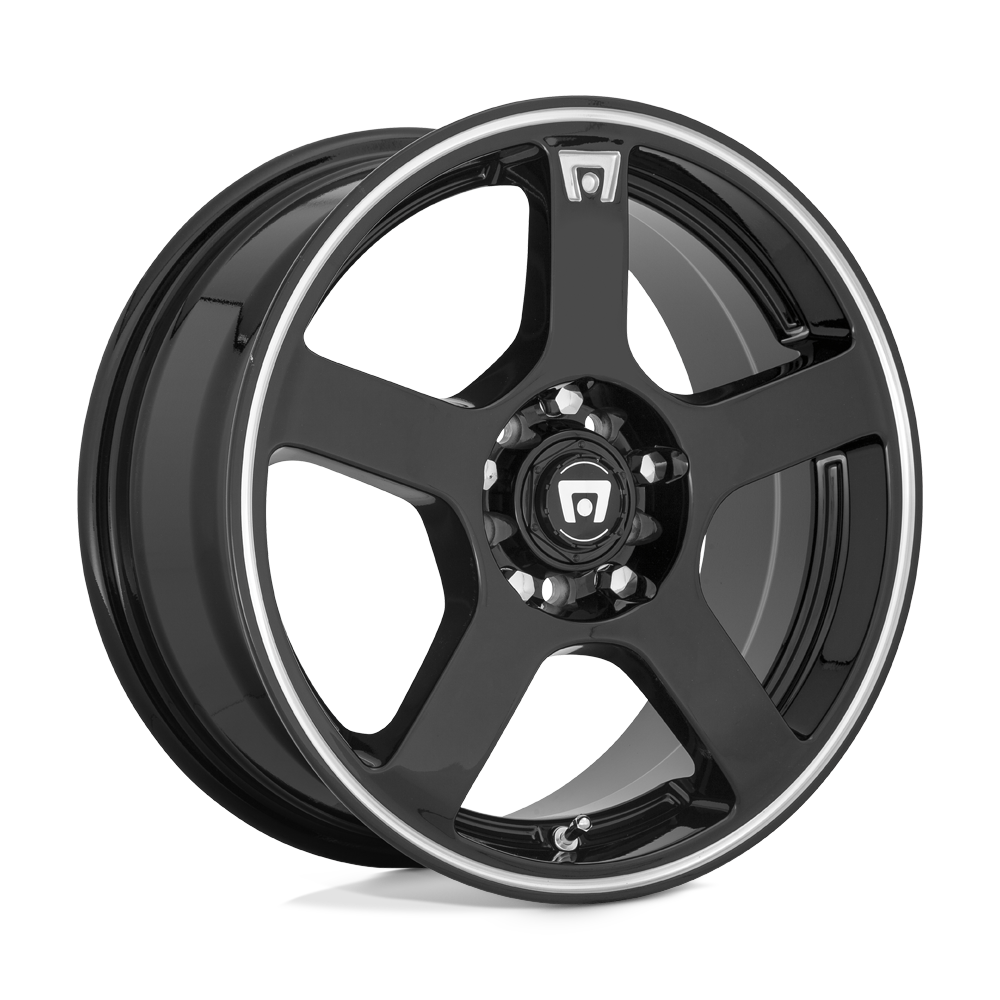 17x7 Motegi MR116 FS5 Gloss Black Machined Flange Wheel 4x100/4x4.5 (40mm)