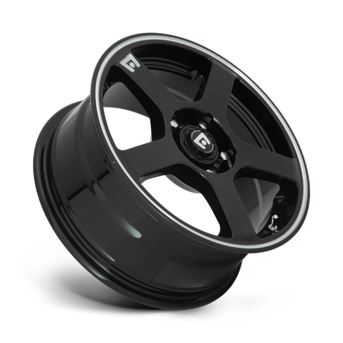17x7 Motegi MR116 FS5 Gloss Black Machined Flange Wheel 5x100/5x4.5 (48mm)