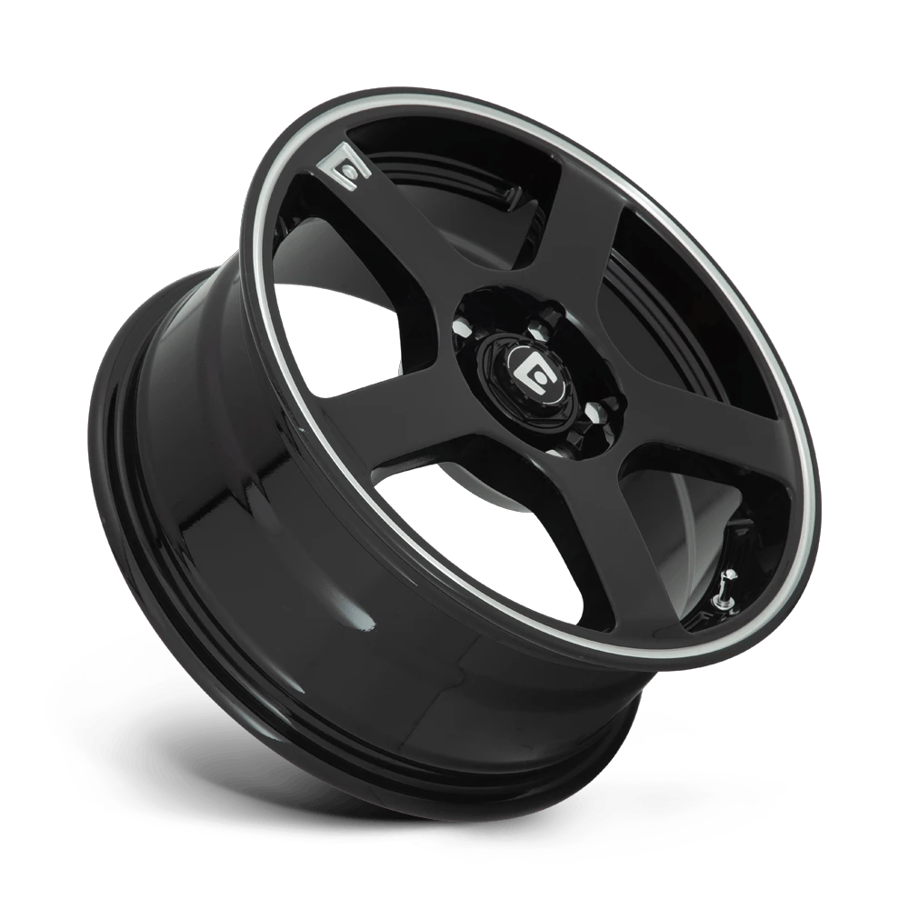 15x6.5 Motegi MR116 FS5 Gloss Black Machined Flange Wheel 5x100/5x4.5 (40mm)