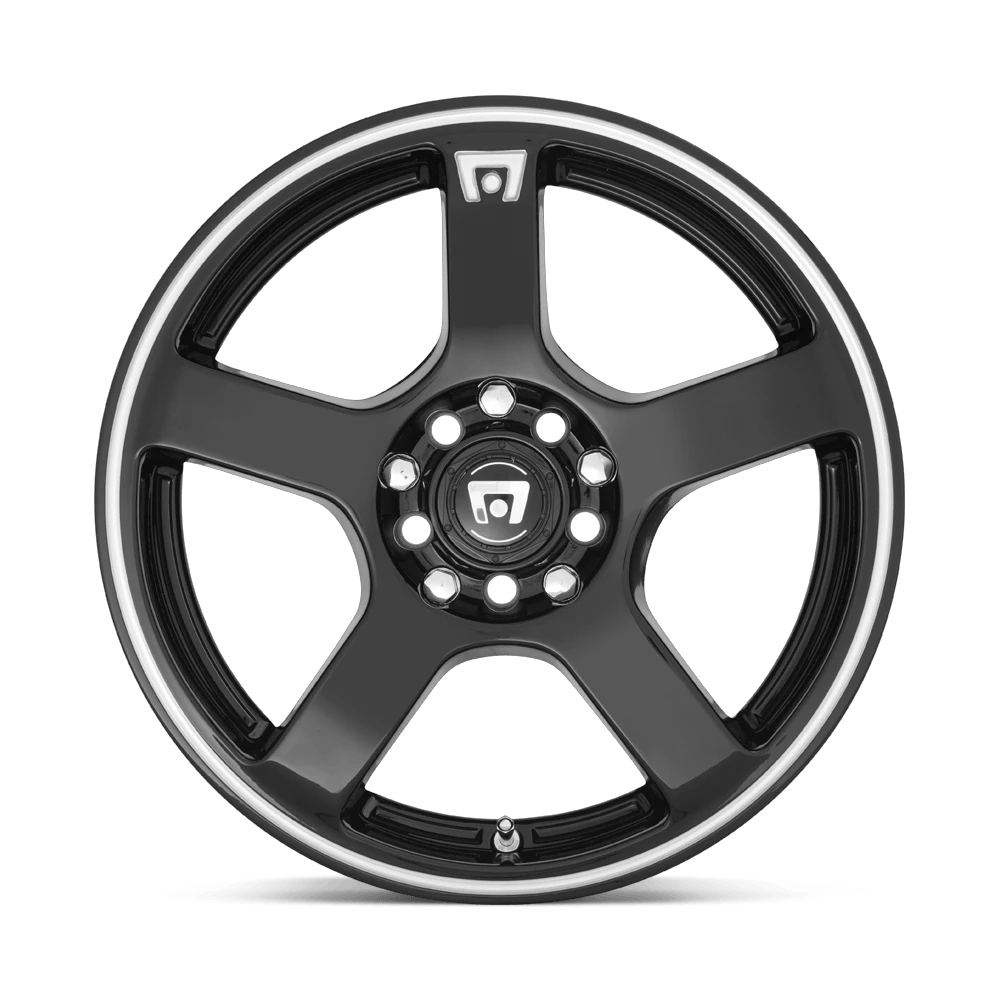 15x6.5 Motegi MR116 FS5 Gloss Black Machined Flange Wheel 5x100/5x4.5 (40mm)