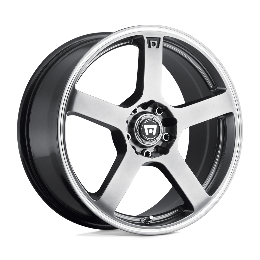 18x8 Motegi MR116 FS5 Dark Silver Machined Flange Wheel 5x108/5x4.5 (45mm)