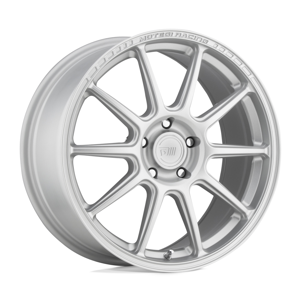 18x8.5 Motegi MR140 SS10 Hyper Silver Wheel 5x112 (35mm)