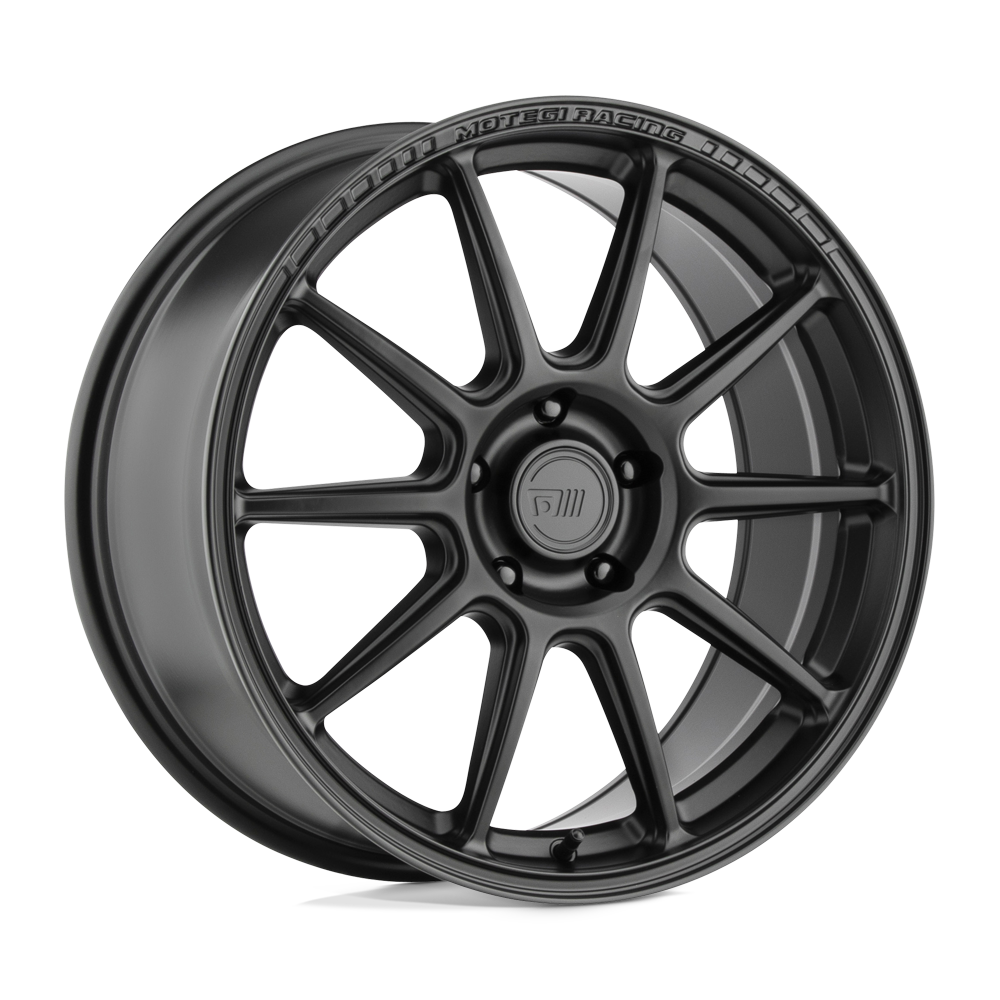 18x8.5 Motegi MR140 SS10 Satin Black Wheel 5x112 (45mm)