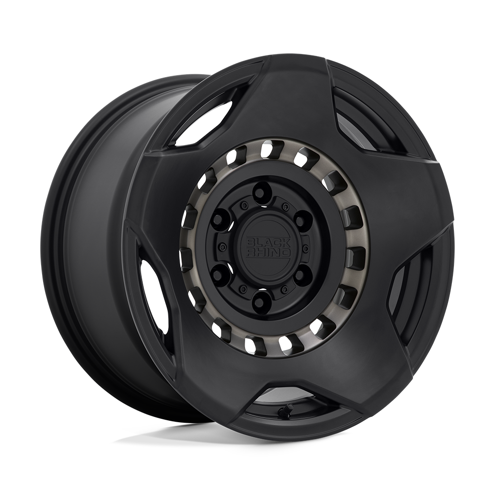 17x9 Black Rhino Muzzle Matte Black W/ Machined Tinted Ring Wheel 6x5.5 (-18mm)