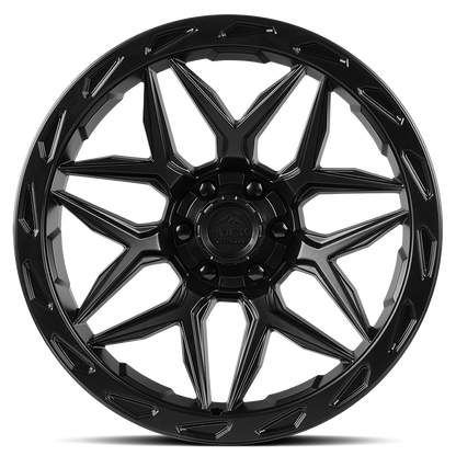 20x10 Lock Matrix Matte Black W/ Matte Black Ring Wheel 6x135/6x5.5 (-18mm)