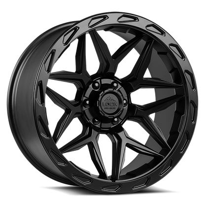 20x10 Lock Matrix Matte Black W/ Matte Black Ring Wheel 6x135/6x5.5 (-18mm)