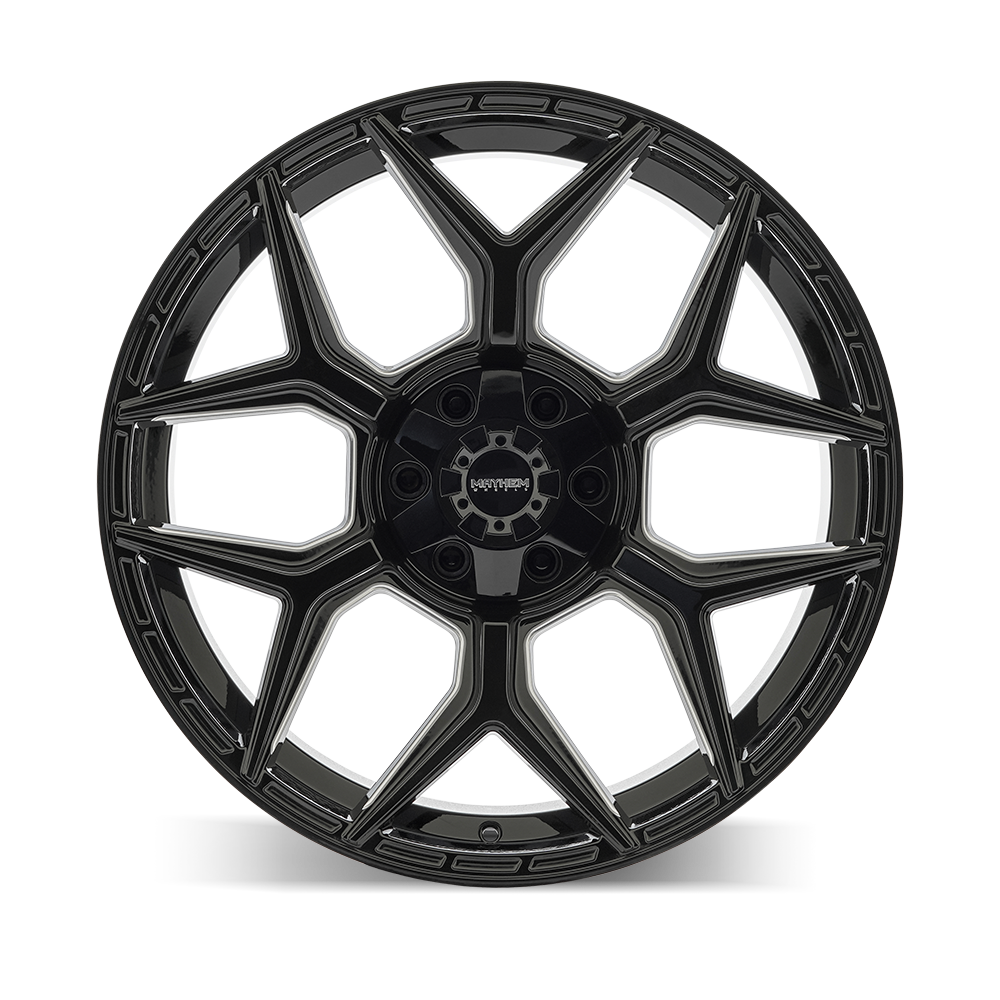 20x10 Mayhem 8119 Vanquish Gloss Black Milled Wheel 6x135/6x5.5 (-19mm)