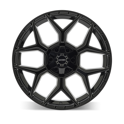 20x10 Mayhem 8119 Vanquish Gloss Black Milled Wheel 6x135/6x5.5 (-19mm)