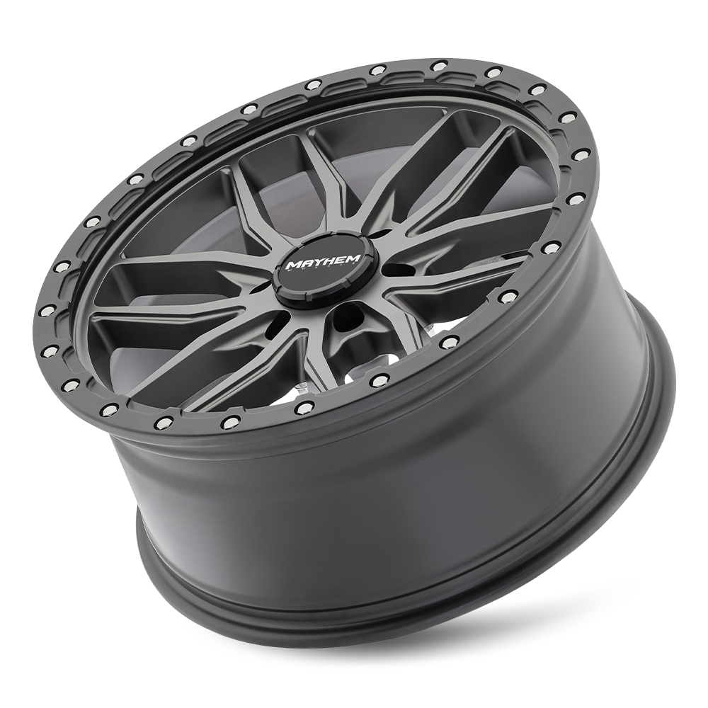 17x9 Mayhem 8310 Vector Matte Gunmetal Black Lip Wheel 6x5.5 (18mm)