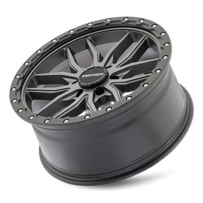 17x9 Mayhem 8310 Vector Matte Gunmetal Black Lip Wheel 6x135 (18mm)