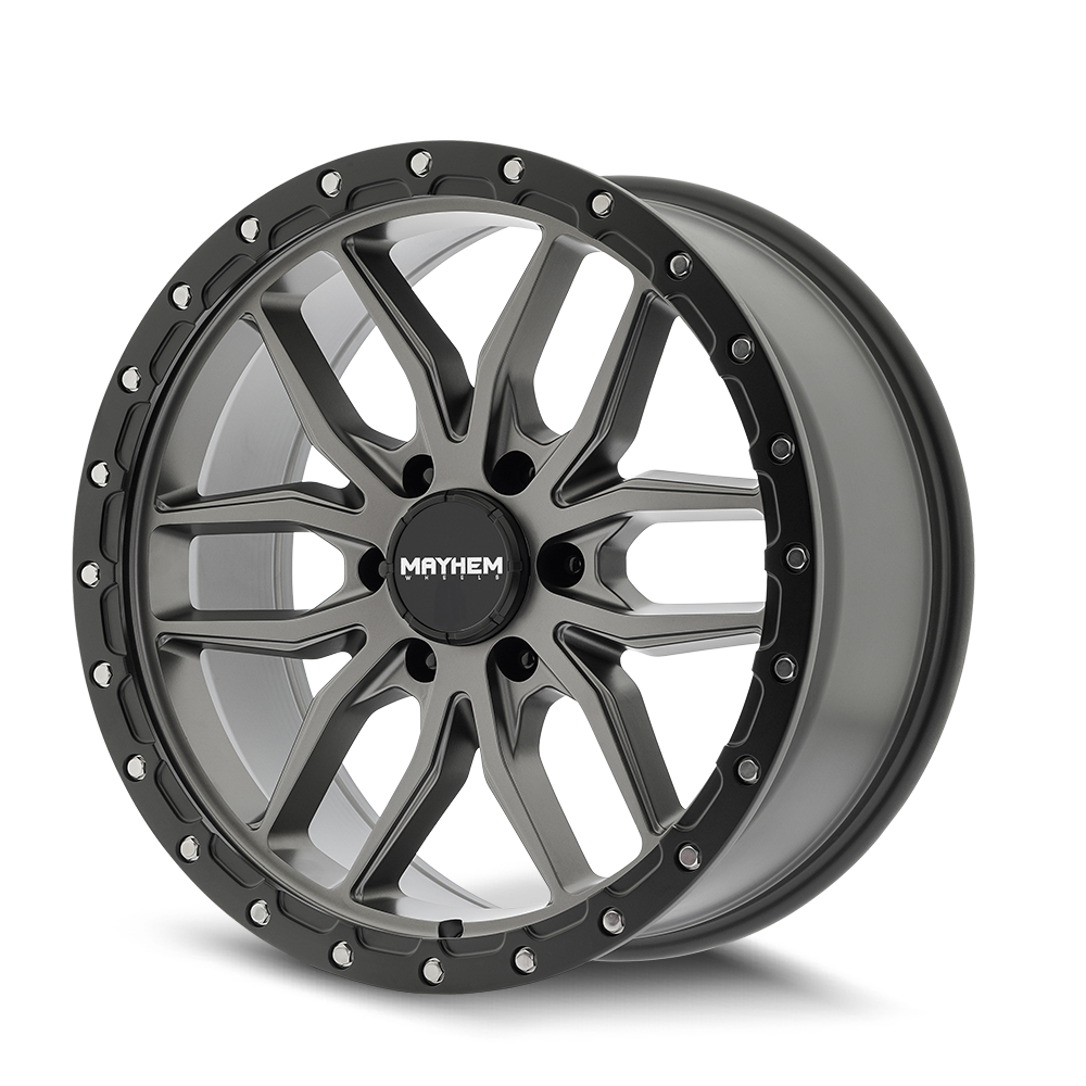 17x9 Mayhem 8310 Vector Matte Gunmetal Black Lip Wheel 6x135 (18mm)