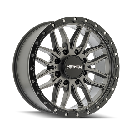 17x9 Mayhem 8310 Vector Matte Gunmetal Black Lip Wheel 8x6.5 (18mm)