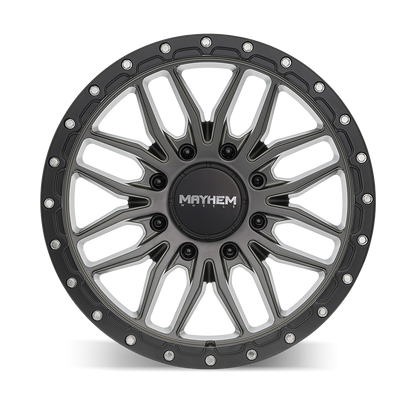17x9 Mayhem 8310 Vector Matte Gunmetal Black Lip Wheel 8x6.5 (18mm)