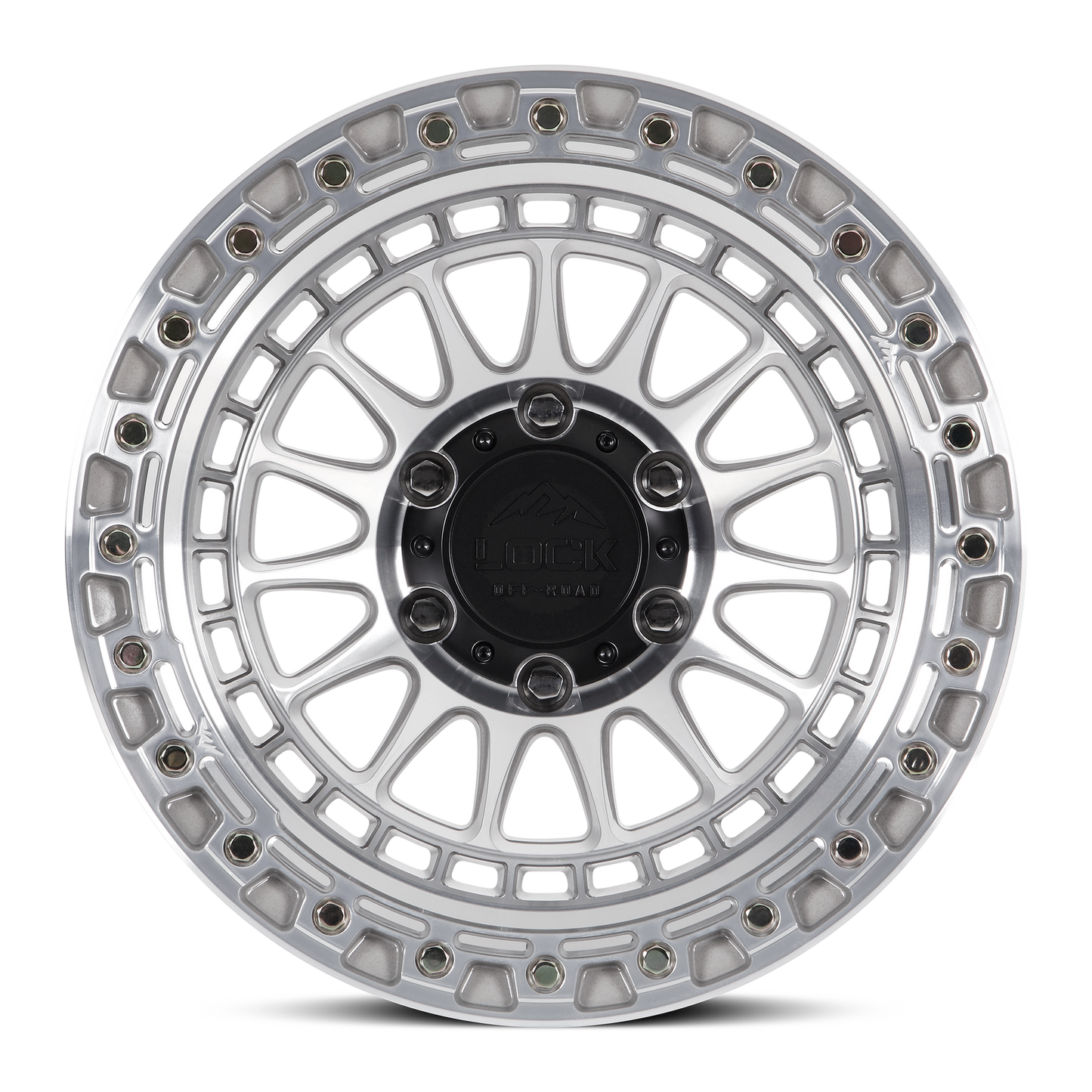 20x9 Lock Off-Road Mojave Machine With Clear Coat Wheel 6x135 (0mm)