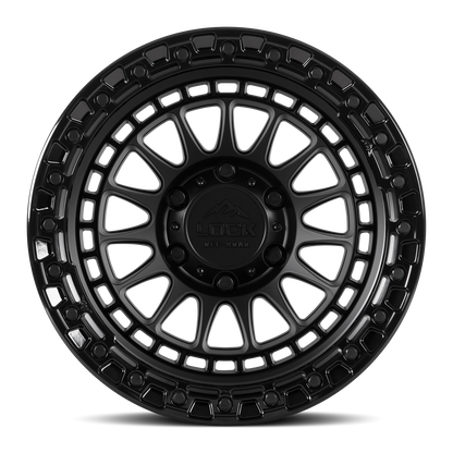 17x8.5 Lock Off-Road Mojave Matte Black With Gloss Black Ring Wheel 6x5.5 (25mm)
