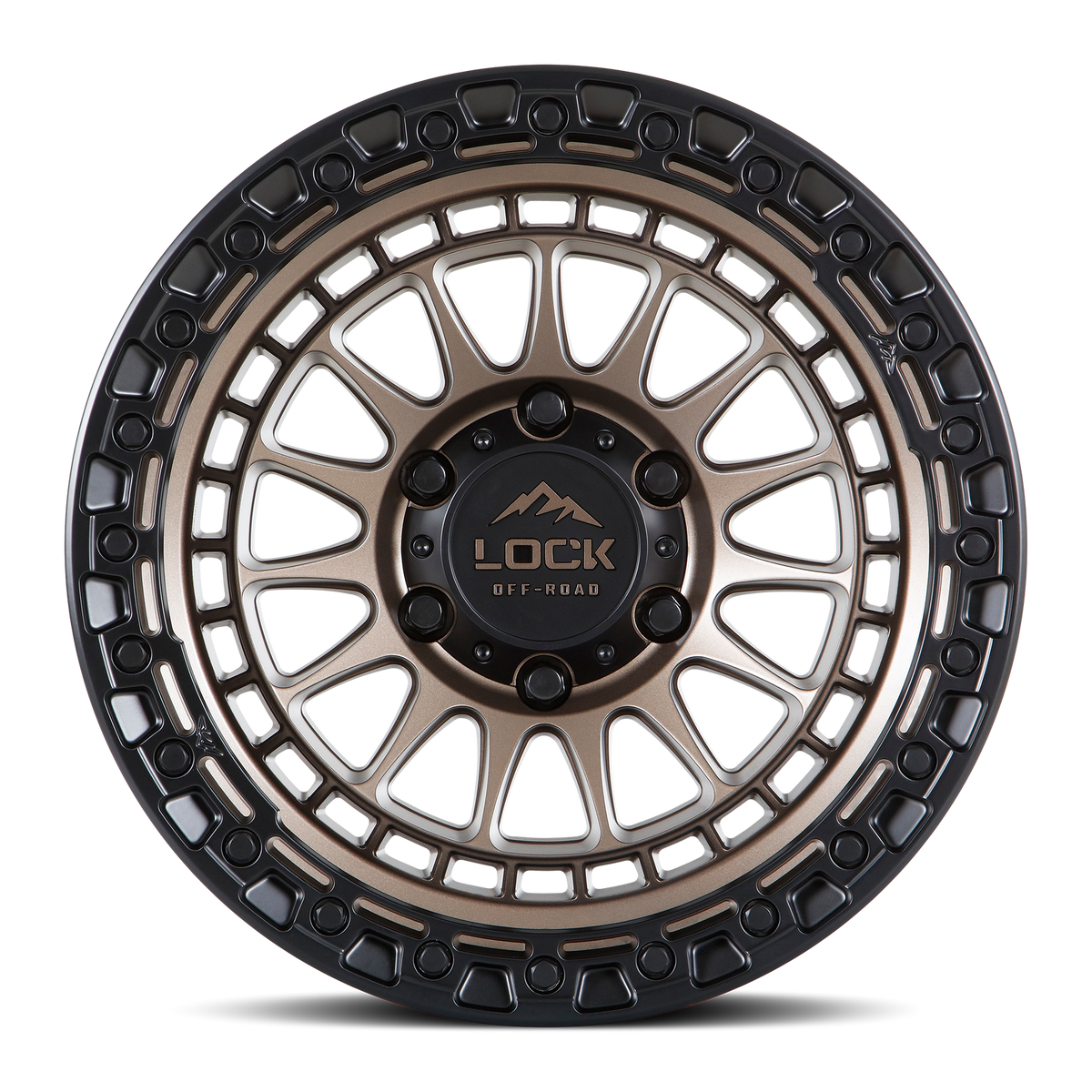 20x9 Lock Off-Road Mojave Matte Bronze With Matte Black Ring Wheel 5x5 (0mm)