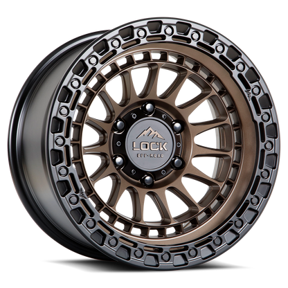 17x8.5 Lock Off-Road Mojave Matte Bronze W/ Matte Black Ring Wheel 6x135 (25mm)