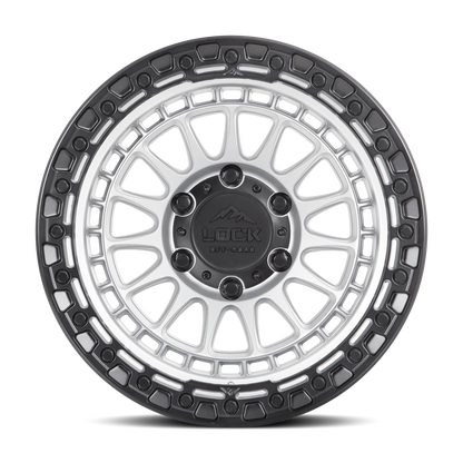 17x9 Lock Off-Road Mojave Matte Silver With Matte Black Ring Wheel 6x5.5 (0mm)