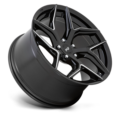 20x9 Niche M266 TORSION Gloss Black Milled Wheel 5x4.5 (35mm)