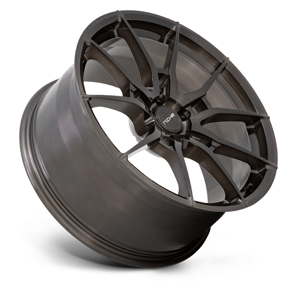 20x11.5 Niche T111 Kanan Brushed Candy Smoke Forged Wheel 5x120 (52mm)