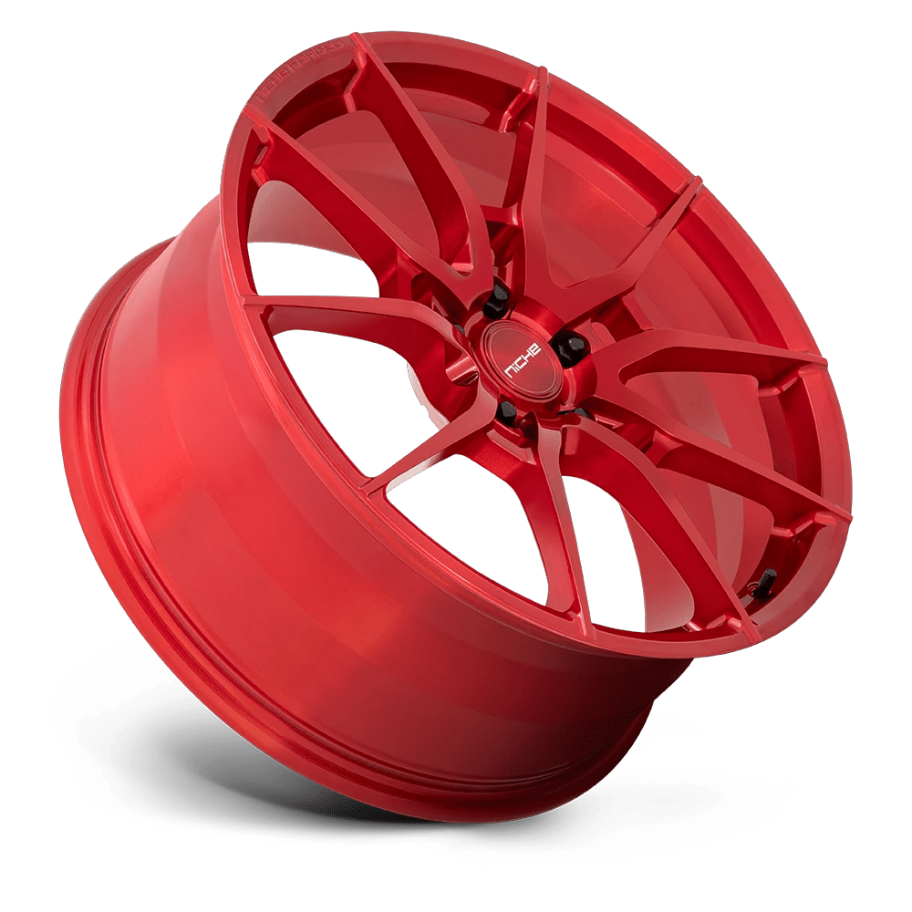 20x11.5 Niche T113 Kanan Brushed Candy Red Forged Wheel 5x120 (52mm)