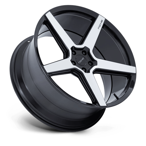 20x9 Niche NC283 Modena Gloss Black W/ Machined Face Wheel 5x115 (15mm)