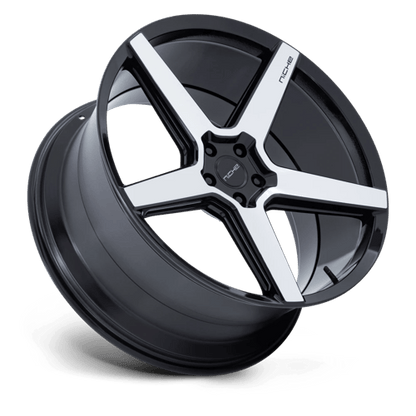 22x10.5 Niche NC283 Modena Gloss Black W/ Machined Face Wheel 5x115 (18mm)