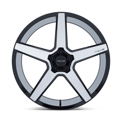 20x9 Niche NC283 Modena Gloss Black W/ Machined Face Wheel 5x112 (15mm)