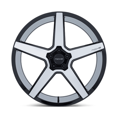 20x9 Niche NC283 Modena Gloss Black W/ Machined Face Wheel 5x112 (15mm)