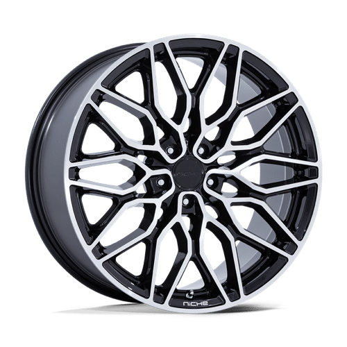 20x9 Niche NC277 Calabria 5 Gloss Black Machined Wheel 5x112 (45mm)