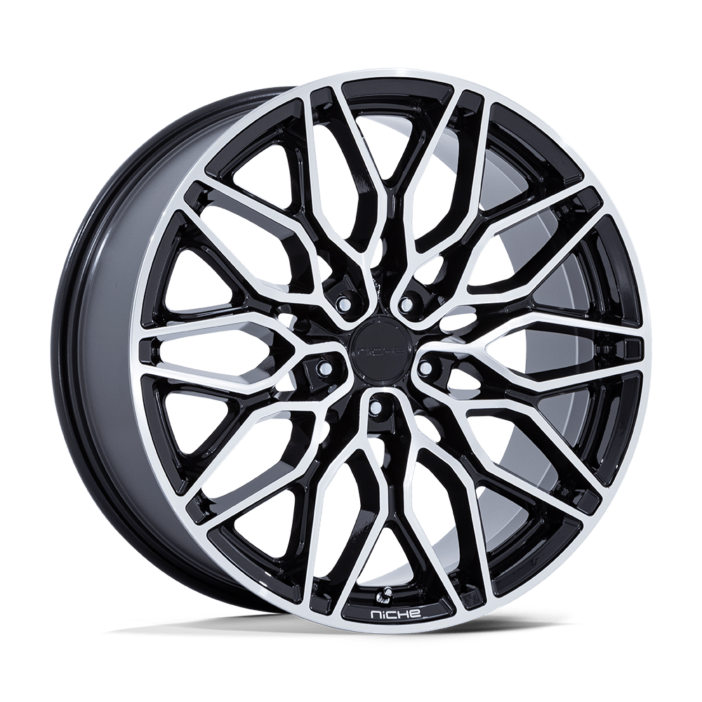 20x9 Niche NC277 Calabria 5 Gloss Black Machined Wheel 5x120 (27mm)