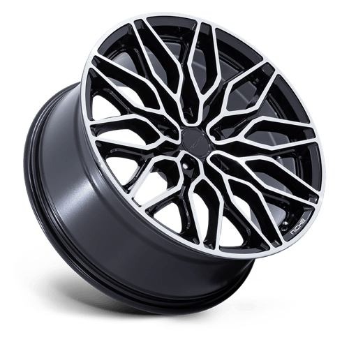 20x9 Niche NC277 Calabria 5 Gloss Black Machined Wheel 5x112 (45mm)