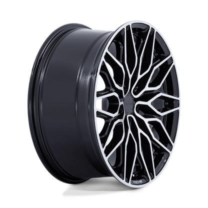 22x9 Niche NC277 Calabria 5 Gloss Black Machined Wheel 5x115 (15mm)