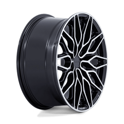 22x9 Niche NC277 Calabria 5 Gloss Black Machined Wheel 5x120 (27mm)