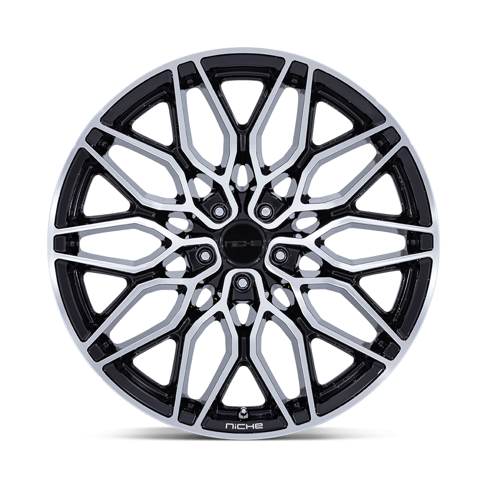 22x10.5 Niche NC277 Calabria 5 Gloss Black Machined Wheel 5x120 (38mm)