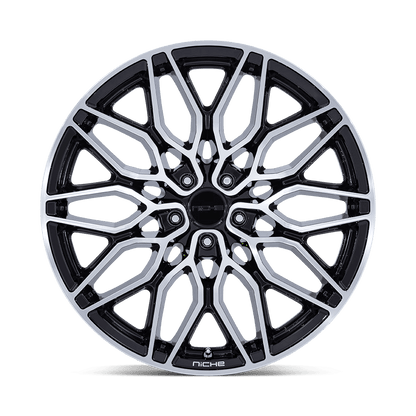 22x10.5 Niche NC277 Calabria 5 Gloss Black Machined Wheel 5x120 (38mm)