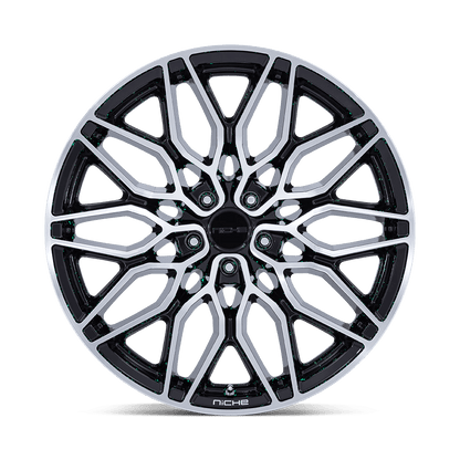 20x9 Niche NC277 Calabria 5 Gloss Black Machined Wheel 5x112 (27mm)