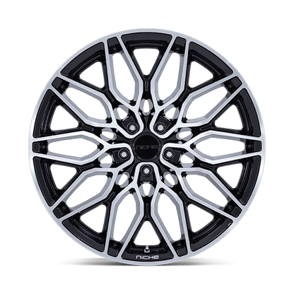22x10.5 Niche NC277 Calabria 5 Gloss Black Machined Wheel 5x112 (38mm)