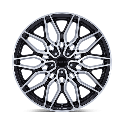 20x9 Niche NC277 Calabria 5 Gloss Black Machined Wheel 5x112 (45mm)